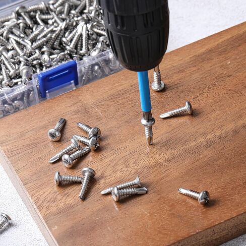 300 Pcs #10 x 3/4 Stainless Steel Pan Head Self Tapping Drilling Screws Metal Self Tapping Screws 410 Sheet Dovetail for Furniture Assembly, Manufacturing, Construction and Other Industries in Saudi Arabia