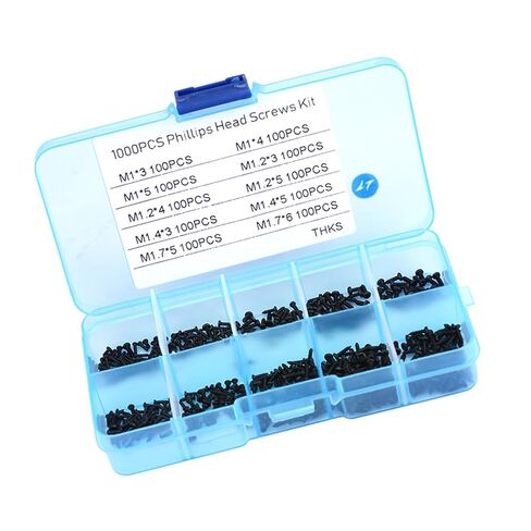 1000pcs Small Screws Cross Head Self-Tapping Bolts Assortment Kit M1 M1.2 M1.4 M1.7 in Saudi Arabia