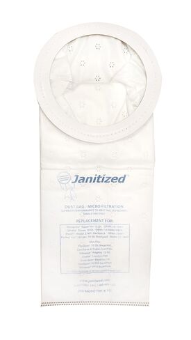 Janitized JAN-MOSQ10H-4(10)-EA Premium Replacement Commercial Vacuum Bag, Mosquito SuperVac, OEM# 25601, FXL12907, 273511, 10-1043, 15-1803, 10-0006-HEPA, 1" Height, 17" Width, 7" Length (Pack of 10) in Saudi Arabia