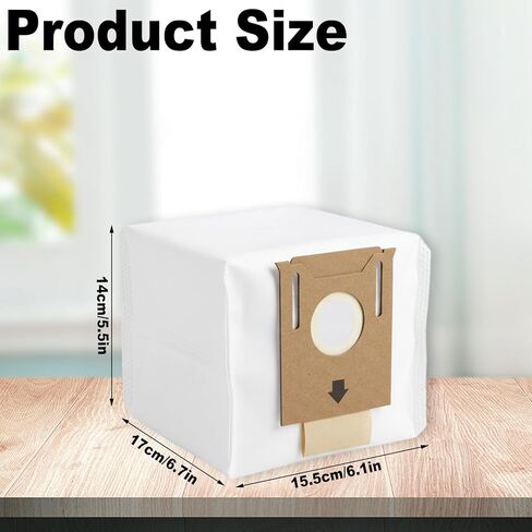 20Pack CF Clean Fariy T8 Dust bags Compatible with Ecovacs Deebot Ozmo T8/ T8+/ T8 AIVI/ N8 Pro/ N8 Pro Plus/ DX93/ DDX96 Vacuum Cleaner Also Fit for Yeedi K781 in Kuwait