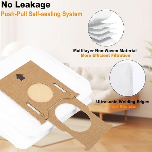 20Pack CF Clean Fariy T8 Dust bags Compatible with Ecovacs Deebot Ozmo T8/ T8+/ T8 AIVI/ N8 Pro/ N8 Pro Plus/ DX93/ DDX96 Vacuum Cleaner Also Fit for Yeedi K781 in Kuwait