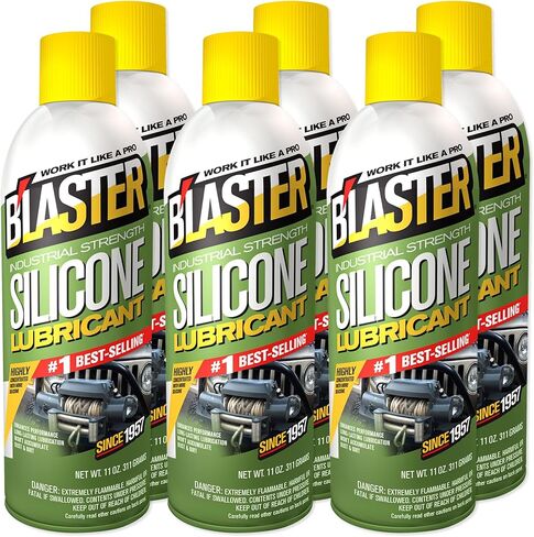 B'laster 6-16-SL Industrial Strength Silicone Lubricant with Long Lasting Non-evaporating Formula Eliminates Wear from Constant Friction, 11 Ounces, Pack of 6 in Kuwait