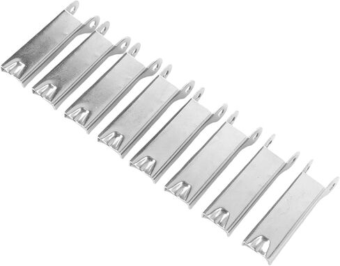 Keenso Hook Safety Latch, 8 Pcs 316 Stainless Steel Metal Towing Receiver Hitch with Anti Fall Latch Mechanism, for Lifting Hoisting Crane Hooks Workshop Equipment Agricultural (41mm) in Saudi Arabia