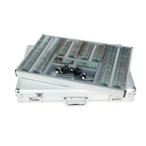 266-PC Optical Trial Lens Set​ Kit for Optometrists Optometry Trial Lens Set 0.25D Precision Steps with Lockable Case in Kuwait