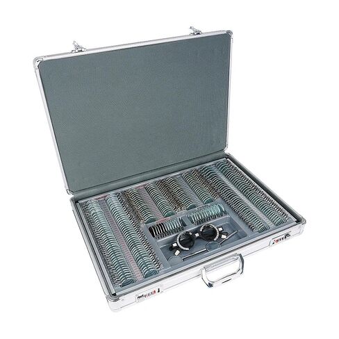266-PC Optical Trial Lens Set​ Kit for Optometrists Optometry Trial Lens Set 0.25D Precision Steps with Lockable Case in Kuwait