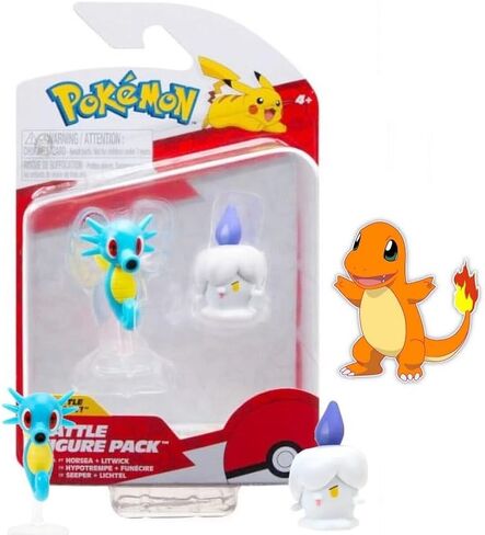 Pokemon Battle Figure Action جاهز 2 حزمة مع ملصق مكافأة (عطلة الشتاء عيد الميلاد Pikachu و Charmander) in Kuwait
