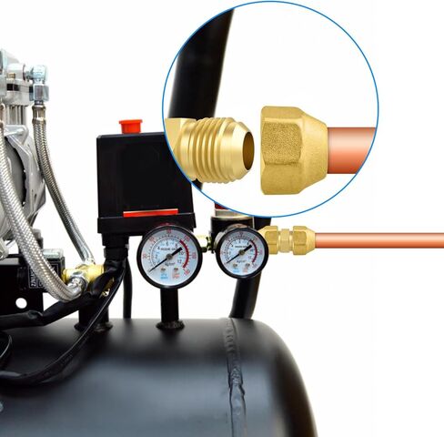 SDTC Tech Brass Tube Coupler Pipe Flare Fitting, Union Connector Gas Adapter 3/8 Inch Male Flare x 3/8 Inch Male Flare for Propane, LP and Natural Gas, Fuel, Plumbing, 4 PCS in Saudi Arabia