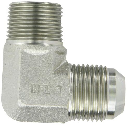 Eaton Weatherhead C5405X12 Carbon Steel SAE 37 Degree (JIC) Flare-Twin Fitting, 90 Degree Elbow, 3/4" NPT Male x 3/4" JIC Male in Kuwait