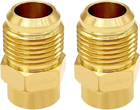 Joywayus أنبوب النحاس المناسب اقتران محول الغاز 3/8 "مضيئة أنثى × 5/8" موصل الأنابيب الذكور مضيئة (حزمة من 2) in Saudi Arabia