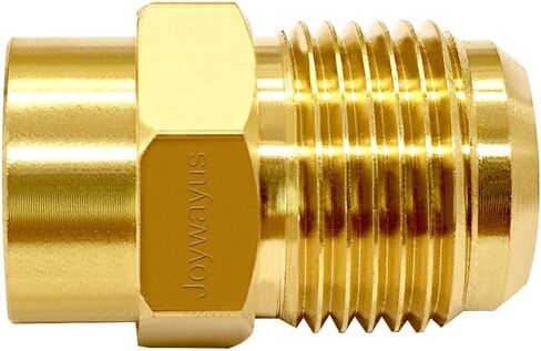Joywayus أنبوب النحاس المناسب اقتران محول الغاز 3/8 "مضيئة أنثى × 5/8" موصل الأنابيب الذكور مضيئة (حزمة من 2) in Saudi Arabia