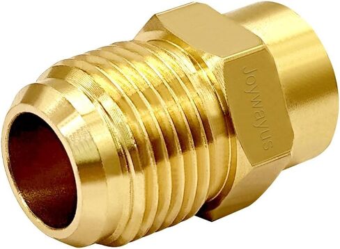 Joywayus أنبوب النحاس المناسب اقتران محول الغاز 3/8 "مضيئة أنثى × 5/8" موصل الأنابيب الذكور مضيئة (حزمة من 2) in Saudi Arabia