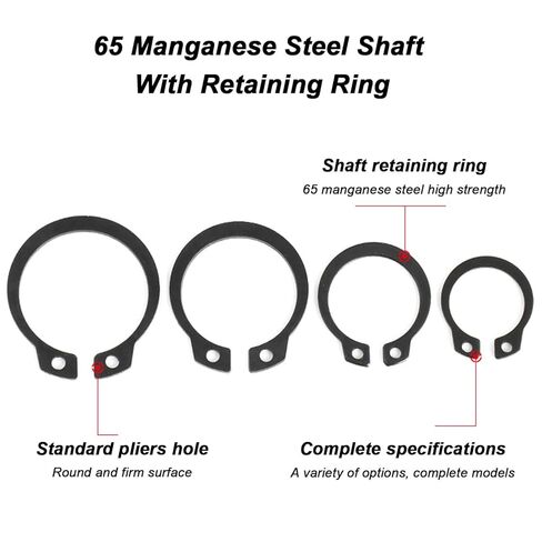 10pcs 30-48mm C Clip External Retaining Ring, 65Mn Alloy Steel Circlip Snap External Retaining Ring for Appliances, 42mm Fastener Washers(38mm) in Saudi Arabia