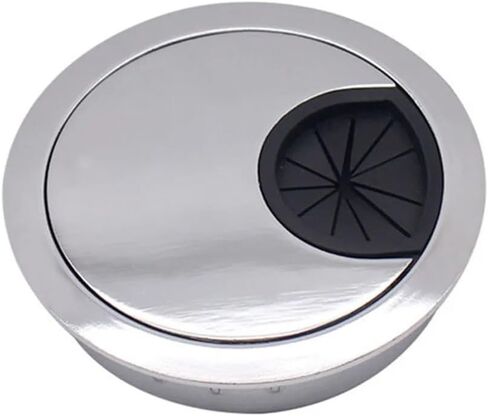 Metal desk grommet， 10PCS 50mm 60mm 80mm Desk Metal Grommet Table Cable Tidy Wire Hole Cover Home Hardware Parts(Bright Silver,60MM) in Saudi Arabia
