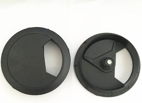 Metal desk grommet， 10PCS/LOT Furniture Hardware Computer Desk Table Grommet Cable Port 60mm Plastic Wire Hole Cover in Saudi Arabia