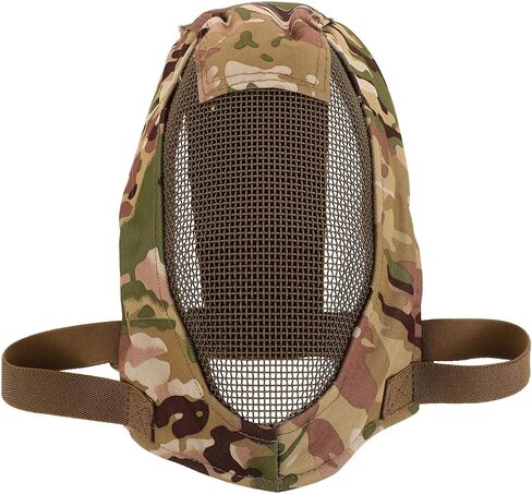 شبكة فولاذية كاملة للمبارزة وألعاب الحرب، معدات حماية شبكية فولاذية قابلة للتنفس، أمان تغطية كاملة للقتال في الهواء الطلق والرياضة in Kuwait