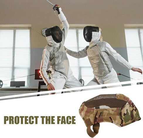 شبكة فولاذية كاملة للمبارزة وألعاب الحرب، معدات حماية شبكية فولاذية قابلة للتنفس، أمان تغطية كاملة للقتال في الهواء الطلق والرياضة in Kuwait