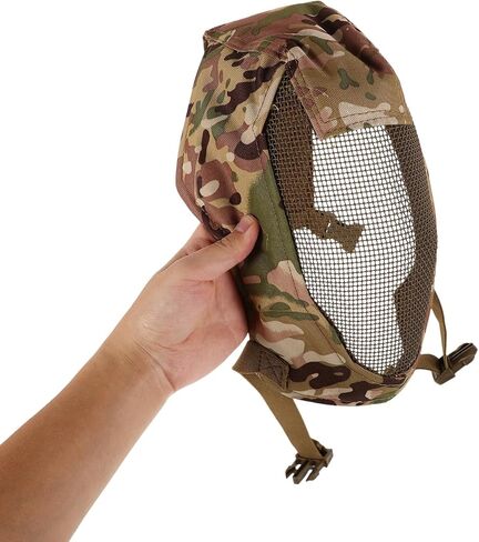 Full Steel Mesh Fencing Breathable Metal Grid, Protective Anti-Striking Safety Gear for War Games and Sports, Unisex Cover in Saudi Arabia