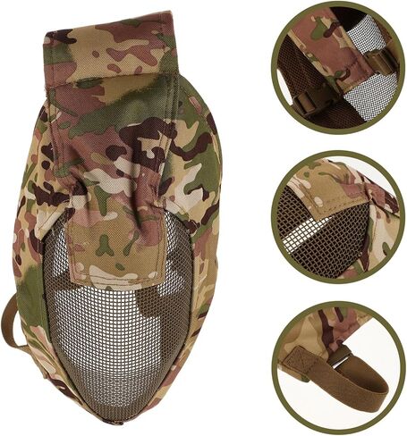 Full Steel Mesh Fencing Breathable Metal Grid, Protective Anti-Striking Safety Gear for War Games and Sports, Unisex Cover in Saudi Arabia