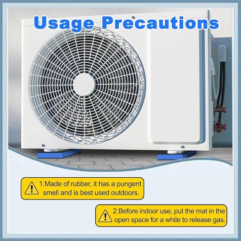 4-Pack Heavy Duty Anti Vibration Pads, 4"x4"x7/8" Thick Sorbothane Rubber Mat for Washing Machine,Treadmill,AC Condenser,Compressor (Blue) in Kuwait