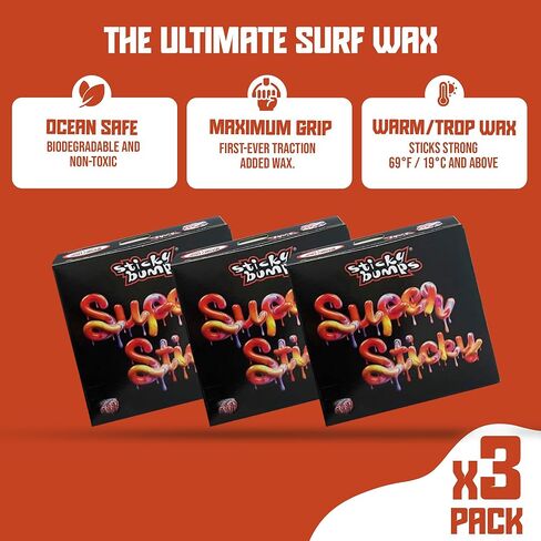 Sticky Bumps Super Sticky Surf Wax, 3 Pack Warm/Trop in Kuwait