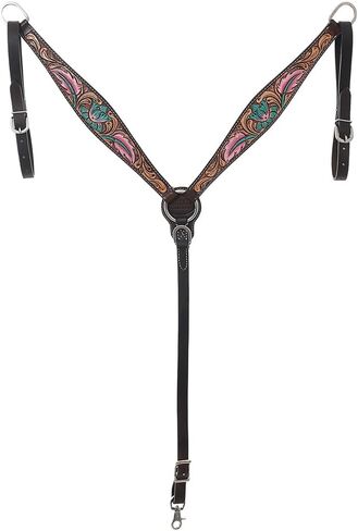 HILASON Western Horse Headstall Breast Collar American Leather Floral in Saudi Arabia