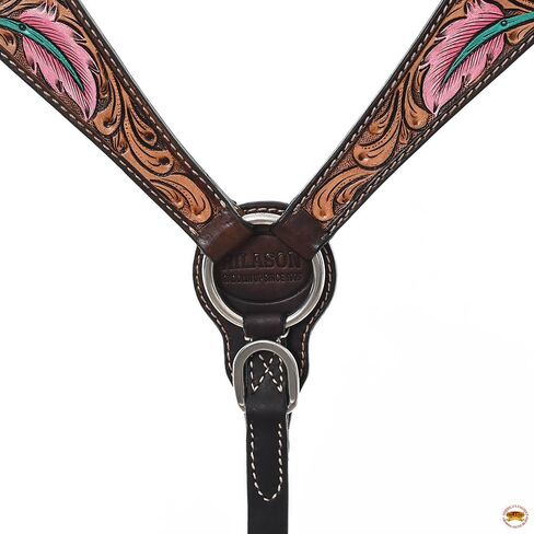 HILASON Western Horse Headstall Breast Collar American Leather Floral in Saudi Arabia