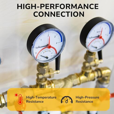 90 Degree Elbow, 3/4" NPT Male × 3/4" NPT Female Brass Pipe Fitting, Street Elbow Adapter for Propane, Oil, Gas, Air Flow Systems, Corrosion Resistant, 1200 PSI Rated, 1 Pack in Kuwait