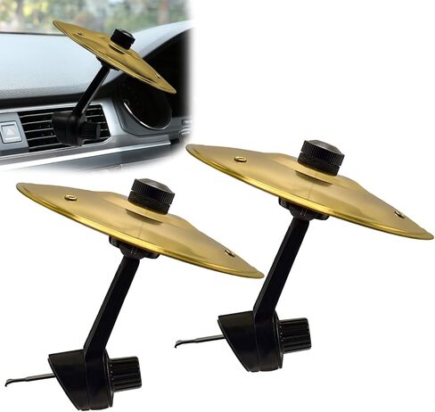 Car Drum Cymbal Air Vent, Golden Car Symbol Drum For Drummers & Music Lovers,Suitable For All Types Of Vehicles (1) in Kuwait