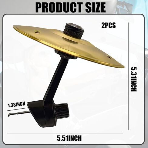 Car Drum Cymbal Air Vent, Golden Car Symbol Drum For Drummers & Music Lovers,Suitable For All Types Of Vehicles (1) in Kuwait