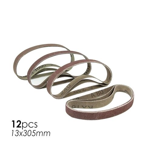12pcs 13 x 305mm Abrasive Sanding Belt with Mixed Sanding Paper Grit 80~1000 for Work Sharp 1/2x12 Knife Sharpener in Kuwait