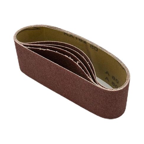5 Pcs Sanding Belts 75x457 Mm Grade 60 80 120 240 Grit Power Tool Sander Lot for Leather Metal Wood Grinding and Polishing in Kuwait