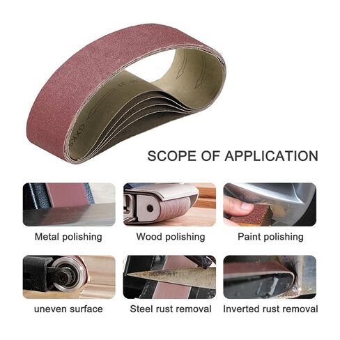 20pcs Sanding Belts Sandpaper 457x13mm Sander Belt Abrasive Screen Band Angle Grinder Power Tool for Wood Metal Polishing in Kuwait