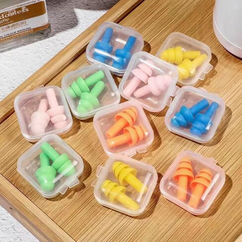 Individually Packaged Swimming Earplugs, Soft Waterproof for Swimming & Studying, Assorted Colors Value Pack for Adults & Kids in Saudi Arabia
