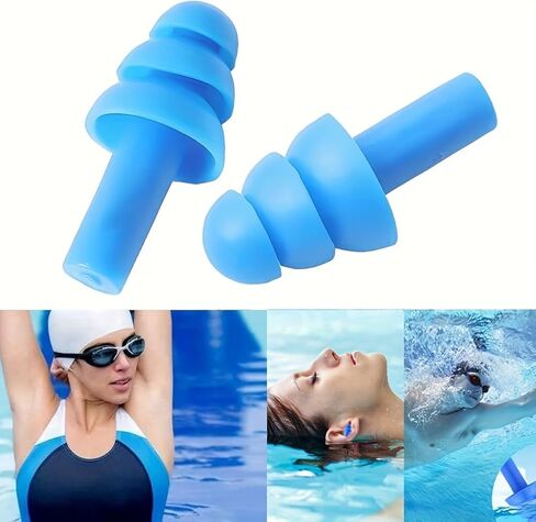Individually Packaged Swimming Earplugs, Soft Waterproof for Swimming & Studying, Assorted Colors Value Pack for Adults & Kids in Saudi Arabia