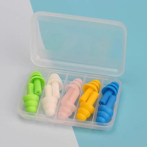 Individually Packaged Swimming Earplugs, Soft Waterproof for Swimming & Studying, Assorted Colors Value Pack for Adults & Kids in Saudi Arabia
