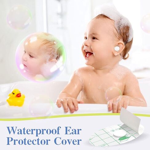 60 Pcs Baby Ear Covers for Bath, Disposable Waterproof Swimming Ear Covers, Cotton Earplugs for Bath, Surfing in Saudi Arabia