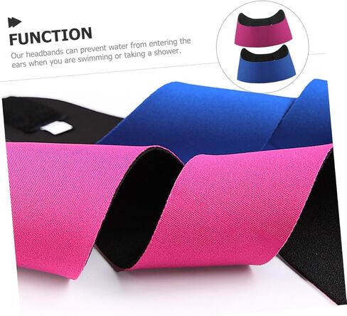 Swim Ear Headbands 2 Pack Adjustable Neoprene Ear Protection Straps for Swimming Bathing Showering Lightweight Waterproof Covers for Swimmers in Saudi Arabia