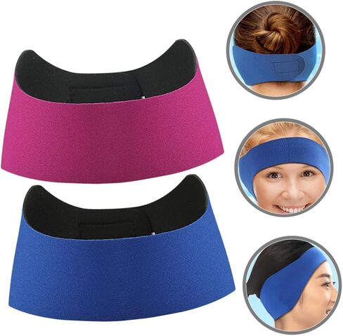 Swim Ear Headbands 2 Pack Adjustable Neoprene Ear Protection Straps for Swimming Bathing Showering Lightweight Waterproof Covers for Swimmers in Saudi Arabia