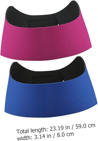 Swim Ear Headbands 2 Pack Adjustable Neoprene Ear Protection Straps for Swimming Bathing Showering Lightweight Waterproof Covers for Swimmers in Saudi Arabia