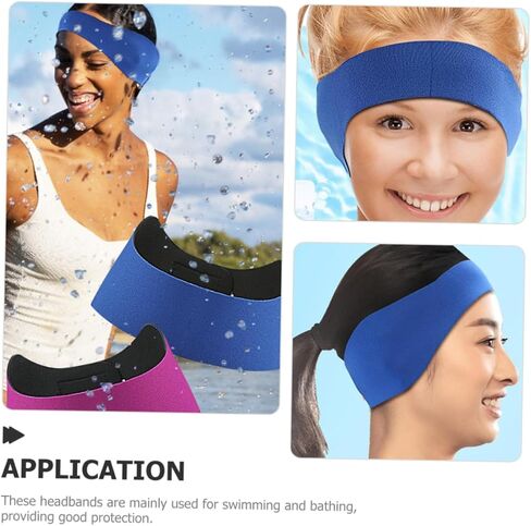 Swim Ear Headbands 2 Pack Adjustable Neoprene Ear Protection Straps for Swimming Bathing Showering Lightweight Waterproof Covers for Swimmers in Saudi Arabia