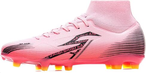 SAIBI Adult FG Long Stud Soccer Cleats High-Top Breathable Mesh Natural Grass Professional Match Training Shoes in Saudi Arabia
