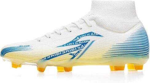 SAIBI Adult FG Long Stud Soccer Cleats High-Top Breathable Mesh Natural Grass Professional Match Training Shoes in Saudi Arabia