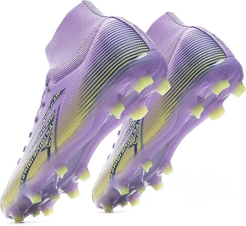 SAIBI Adult FG Long Stud Soccer Cleats High-Top Breathable Mesh Natural Grass Professional Match Training Shoes in Saudi Arabia