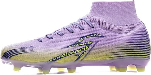 SAIBI Adult FG Long Stud Soccer Cleats High-Top Breathable Mesh Natural Grass Professional Match Training Shoes in Saudi Arabia
