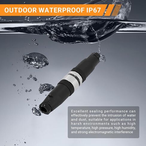 M12 4 دبوس موصل المجال Wireable رمز مستقيم ذكر التوصيل غير درع 12 مللي متر الصناعية التعميم في الهواء الطلق مقاوم للماء IP67 5 قطعة in Kuwait