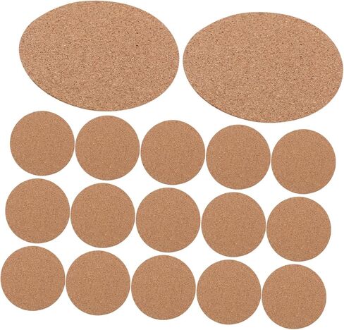 Veemoon 50pcs Self-adhesive Cork Pads Cork Coasters for Tables Decor Diy Crafting Sheets in Kuwait