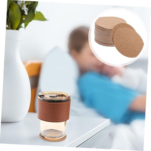 50pcs Self Adhesive Cork Tiles Round Cork Circles for Coasters for Boys and Girls Crafts DIY Projects in Kuwait