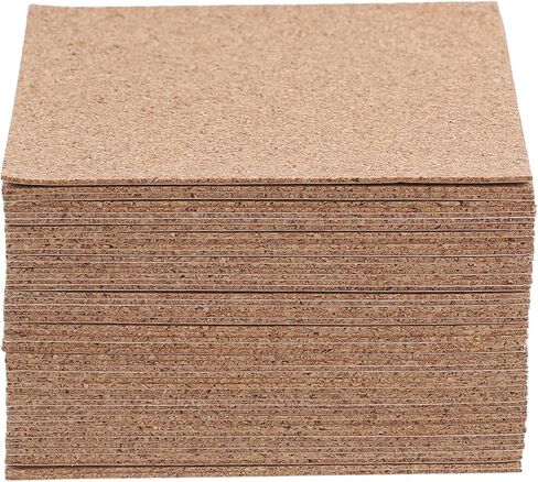 OUNONA 50pcs Self-adhesive Cork Sheets for Diy Crafts Versatile Cork Pads for Coasters Photo Frames School Projects Soft Odorless High-temperature Resistant Material in Kuwait