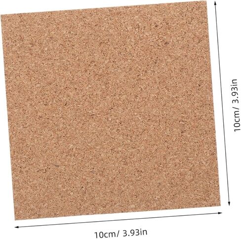 OUNONA 50pcs Self-adhesive Cork Sheets for Diy Crafts Versatile Cork Pads for Coasters Photo Frames School Projects Soft Odorless High-temperature Resistant Material in Kuwait