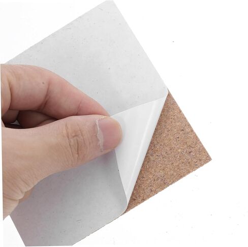 OUNONA 50pcs Self-adhesive Cork Sheets for Diy Crafts Versatile Cork Pads for Coasters Photo Frames School Projects Soft Odorless High-temperature Resistant Material in Kuwait